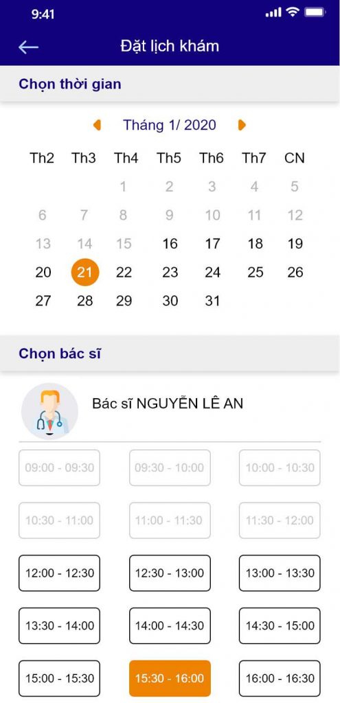 Đặt lịch khám bệnh online