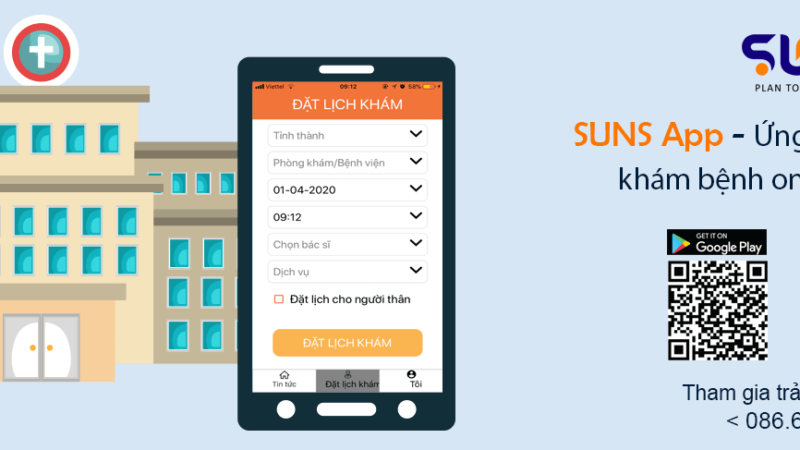 SUNS App-ứng dụng đặt lịch khám